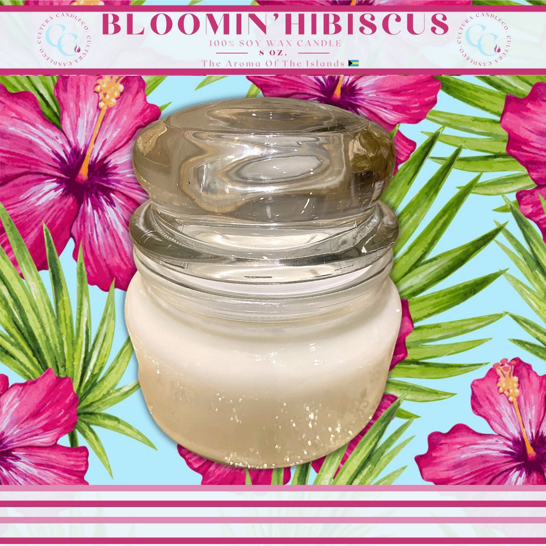 Introducing our ‘Bloomin’ Hibiscus’ inspired scented candle! 🌺 #CulturaCandles #flowers