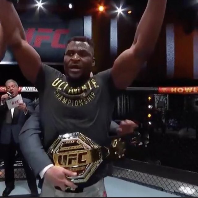 JPMelaga's tweet photo. 3 African Champions 
🥇🥇🥇

🇨🇲🇳🇬
#Cameroon #Nigeria #UFC260 @francis_ngannou @stylebender @USMAN84kg #UFC260 https://t.co/sty6a5jWbS
