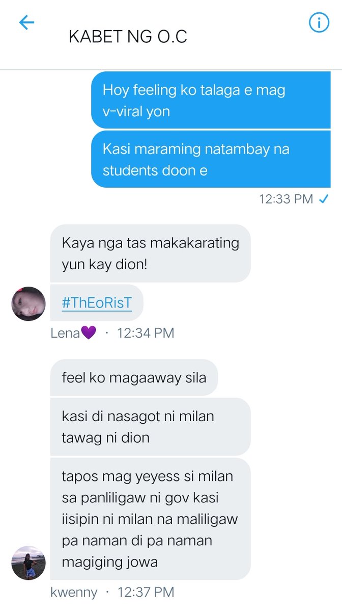 haizsdumps's tweet photo. Nahiya na si kwenny sa kalat(s) namin nila @LenaCazzandra kaya gumawa gdm hahahha kuya @Reynald_20 nagbabakasali si @sparklybij na mabigyan ng medal sa theory niyaa hahahha.
#HunterOnline
#HO77
#AdmitAndRealize https://t.co/6cHItGvFpH