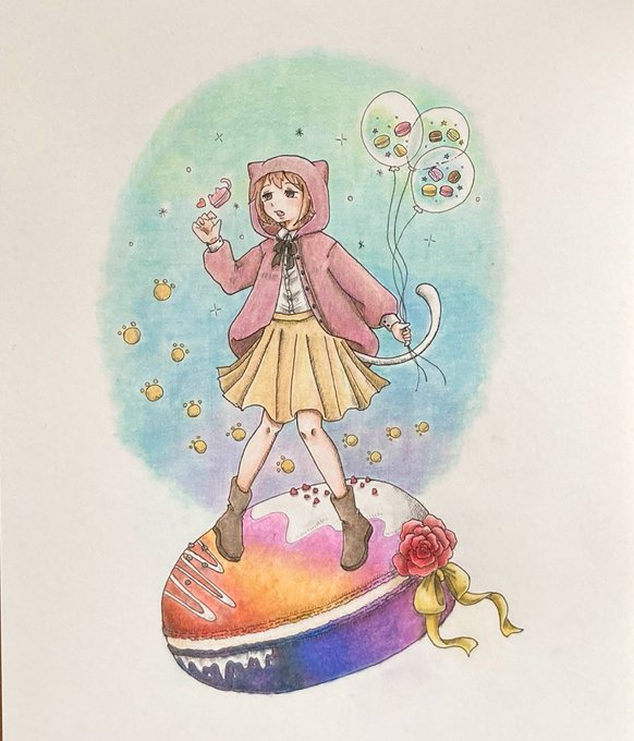 色鉛筆イラストのtwitterイラスト検索結果