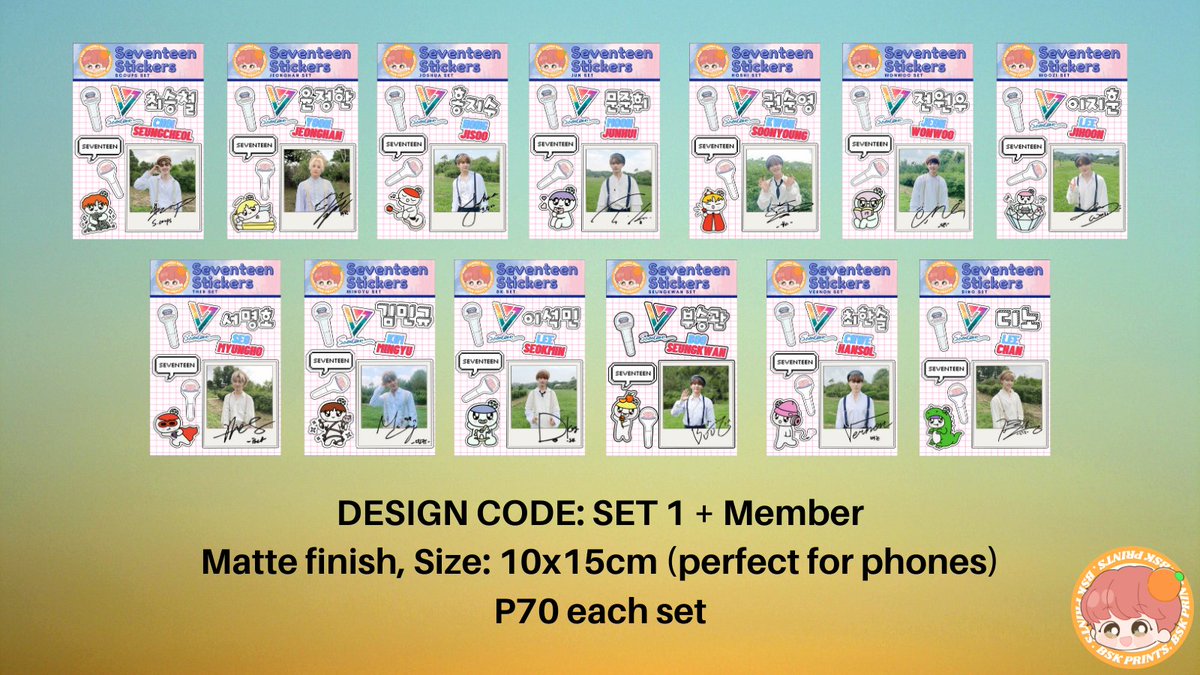 BskPrints's tweet photo. SEVENTEEN STICKER SETS NOW AVAILABLE ❤️

DOO: April 1
DOP: April 2
Shipping: April 12

See all the designs here: https://t.co/LnuLU1YhwY

Order form: https://t.co/00Psks6jtP https://t.co/RJ43bkUvd3