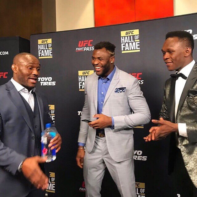 BeninduFutur's tweet photo. The three current kings of the #UFC are african: #Ngannou from #Cameroon, Usman and Adesanya from #Nigeria #UFC260 🇨🇲🇳🇬 https://t.co/0SQu2htQv4
