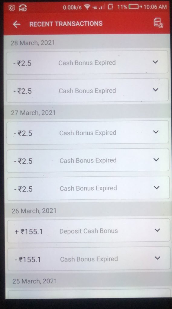 _starks_888's tweet photo. @Dream11 Cashbonus is expiring.
Seems like @Dream11 cheated with everyone, firstly indulge to add deposit under the pretext of CB, then changed the CB pattern.
Bring back old CB usage system. https://t.co/MVdWCbxpmB