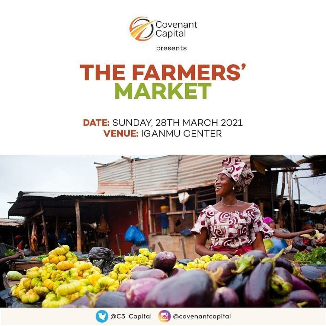 After the 2nd service at 11.45am at the Iganmu centre we will have a small farmers market where 6 farmers will be showcasing fresh products from their farms.

People will also have the opportunity to buy.