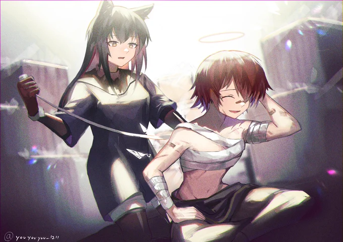 テキサスとエクシア
#アークナイツ
#明日方舟 