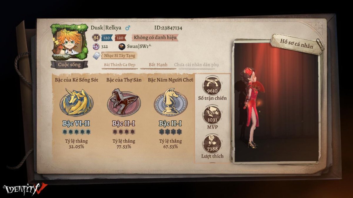 relkya's tweet photo. Tôi đang chơi Identity V. Bạn nghĩ đó là game ư? https://t.co/oRN1Sw1ejT