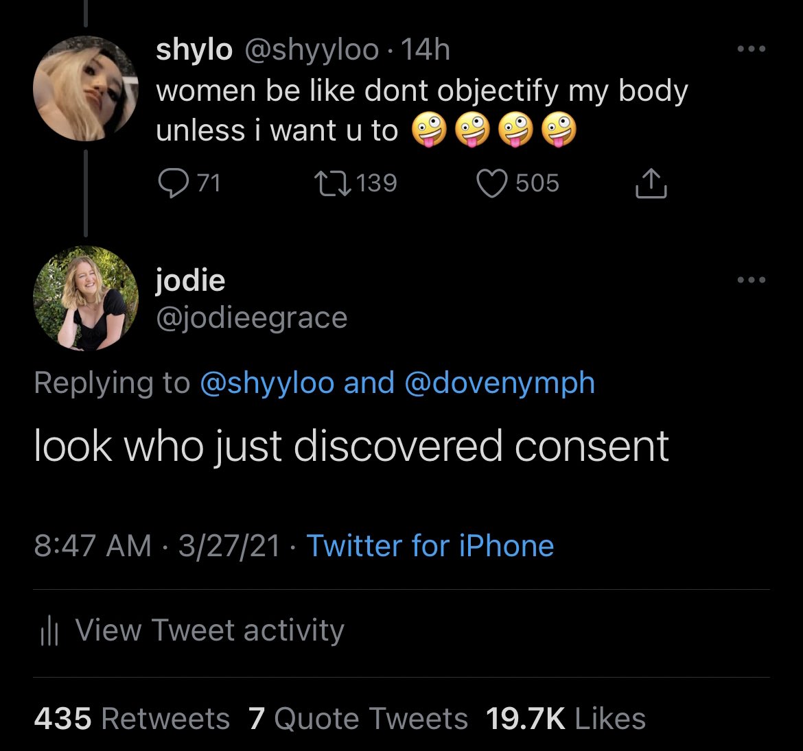 just found out I ratio’d someone today