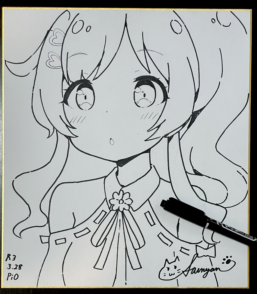 桃山さんの色紙描きましたので提出いたしました〜 