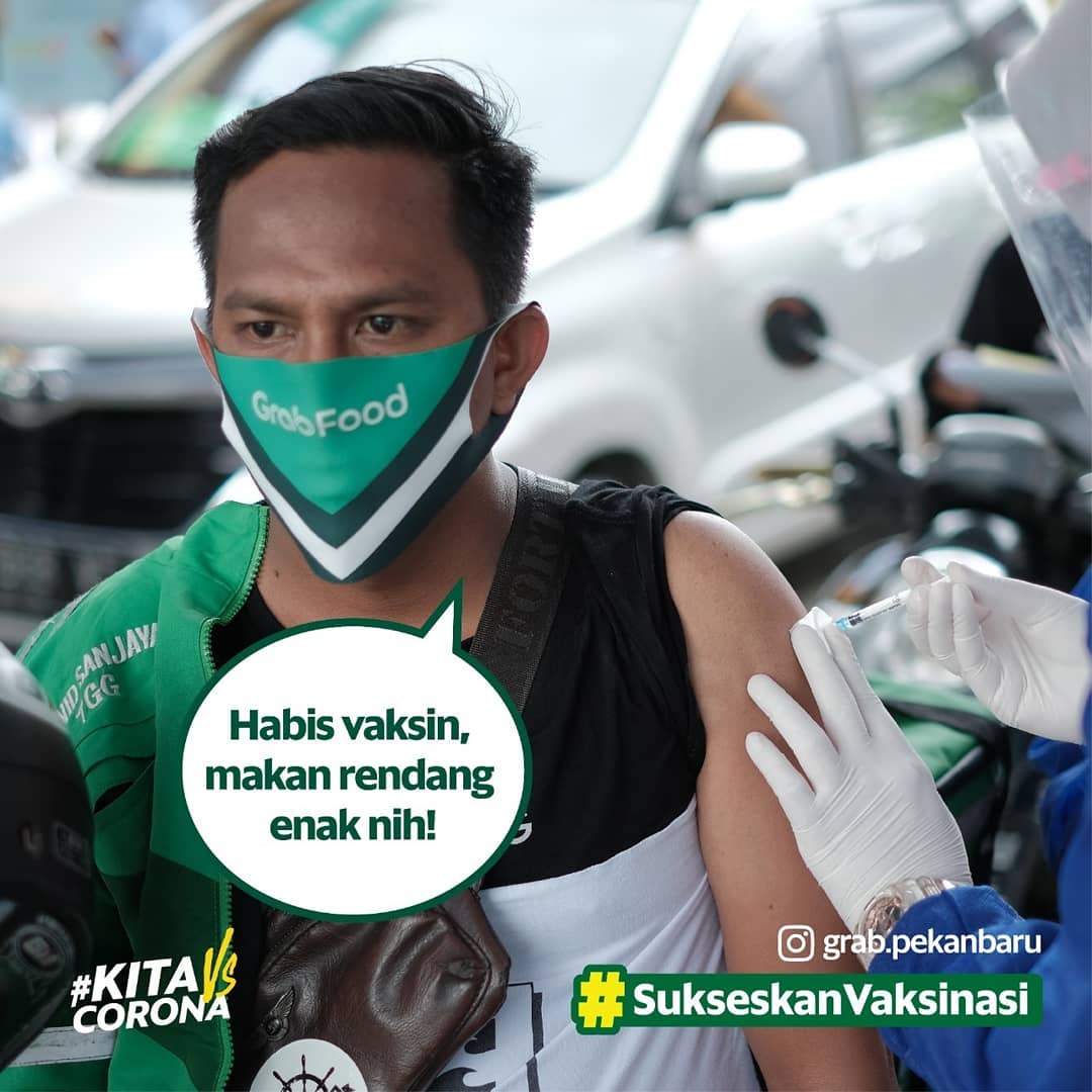 infoPKU's tweet photo. Buat Encik dan Puan yang harus keluar rumah, gak perlu khawatir lagi. Karena ke manapun Encik dan Puan, selain memenuhi standar #GrabProtect, para mitra pengemudi Grab juga udah di vaksin lho!

#GrabPekanbaru #GrabVaccineCenter #SukseskanVaksinasi https://t.co/hKV8hKEq3p
