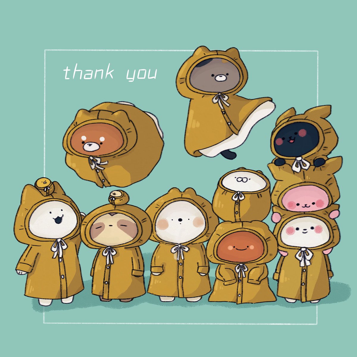 ロビン この度は顔周りがキュっとなるタイプの雨ガッパを着せたいの会にお集まり頂きありがとうございました 各本家のかわいさを表せずヤキモキする気持ちと戦いながらとても楽しく描かせて頂きました イッヌの顔を見てください とても嬉しそうです