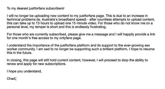 🚨 JustForFans Announcement 🚨 https://t.co/8eZoaMyZzt