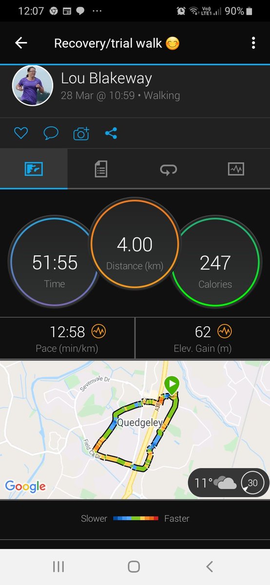 leo181711's tweet photo. Look what I did!!!!!!! Took Mr B just in case but did a trial walk to work and a little bit extra, not been able to do this since beginning of January. I am so happy!! #NowToSleep 😜 https://t.co/rIxifRcgHa