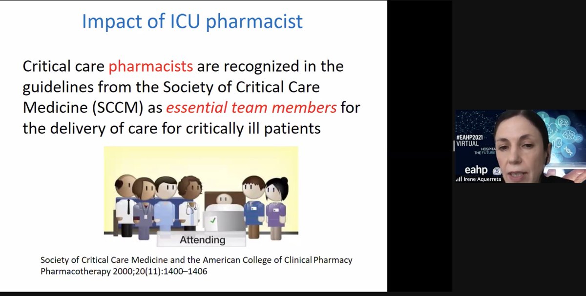 EAHPofficial's tweet photo. Prof Dr Echarri &amp; Dr Aquerreta at @ClinicaNavarra
sharing the best practice of HPs within a critical care multidisciplinary team w a focus on #COVID19 in terms of optimisation of #pharmacotherapy, cost effectiveness, prevention of medication errors &amp; adverse drug events #EAHP2021 https://t.co/zyN8aVhwMQ