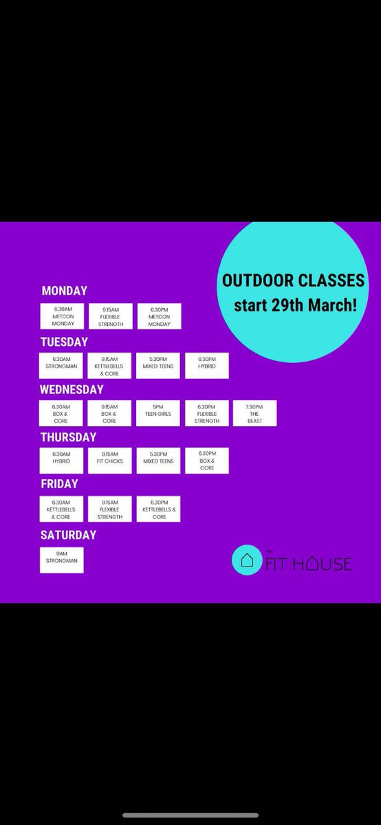 beaconsfieldrfc's tweet photo. Here are the available classes from tomorrow @TheFitHouseUK https://t.co/gjjsyppGTr