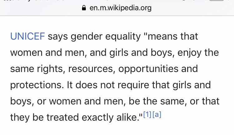 Now, that definition is ambiguous as to the reality of life. How? Different skills, talents, abilities, efforts etc. differentiate people (men & women) from one another. Those efforts and likes are what make some people more successful, influential or productive to say the least.