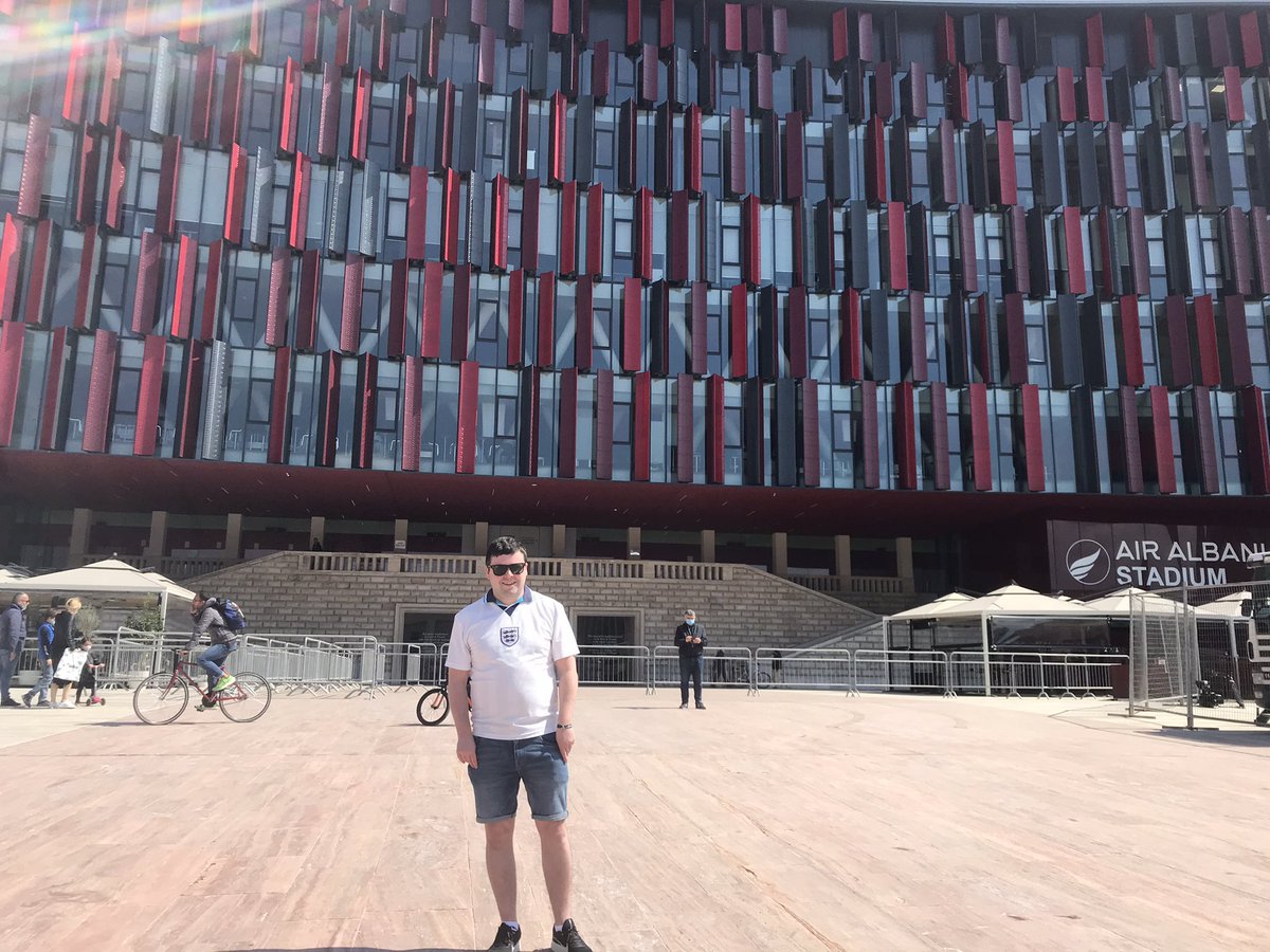 EnglidsAway's tweet photo. ✈️ A flight to North Macedonia and an 8 hour bus to Tirana

@RobPomfret finally made it to Albania for the match this evening 👏🏻👏🏻👏🏻

Have a good one, Rob 🏴󠁧󠁢󠁥󠁮󠁧󠁿🏴󠁧󠁢󠁥󠁮󠁧󠁿🏴󠁧󠁢󠁥󠁮󠁧󠁿 https://t.co/Yc1xi4HlDF