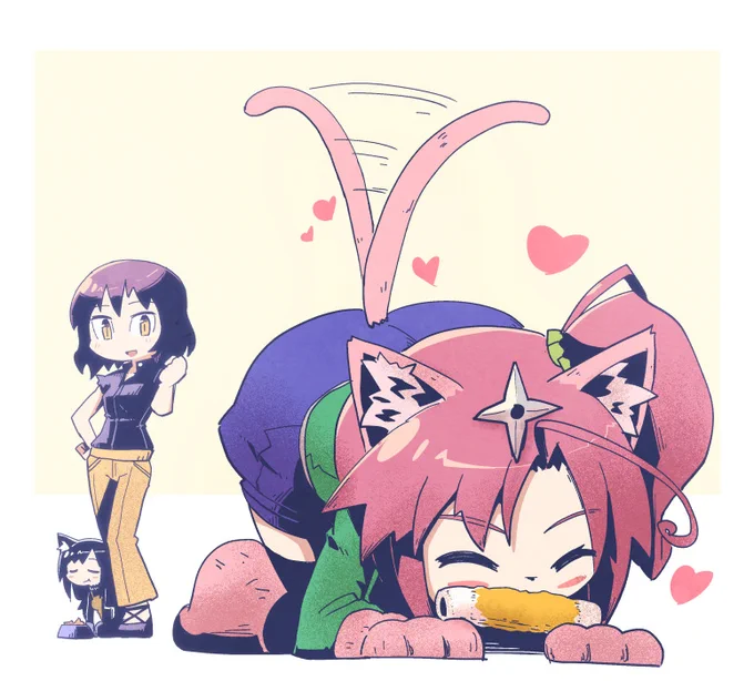 ちくわもらったにやん #アリスギアお絵かき 