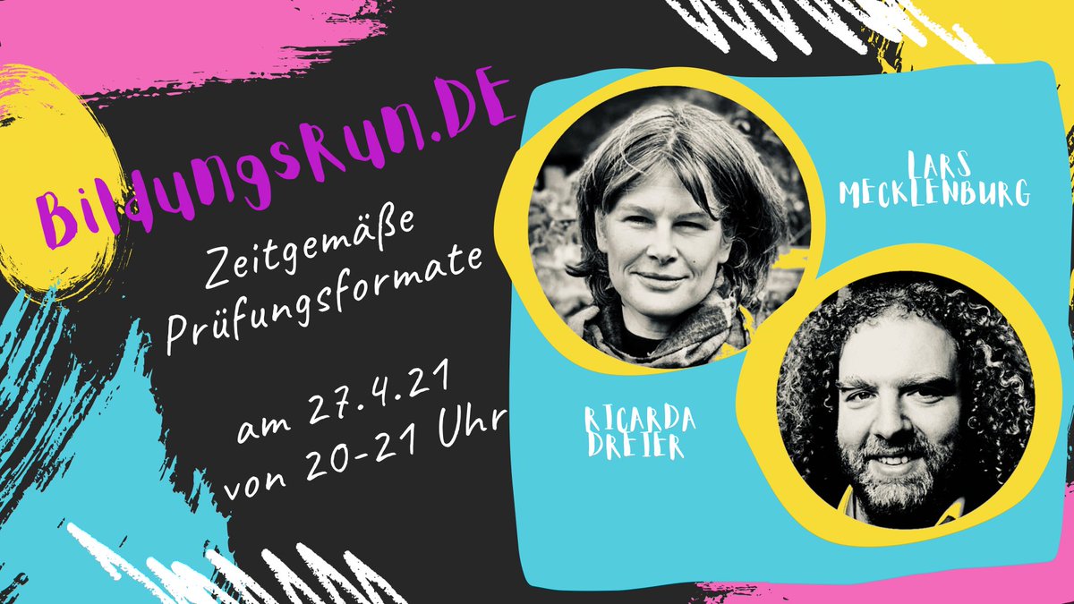 Wir freuen uns, euch die Erkenntnisse aus dem Institut für @pruefungskultur durch unser unser Bildungsevent #bildungsRunDE näher zu bringen und mit <a href="/LarsMecklen/">Lars Mecklenburg</a> und @RicardaDreier zu diskutieren! 

Termin notieren ✍️, anmelden und freuen 😁: bildungsrun.de 

#twlz