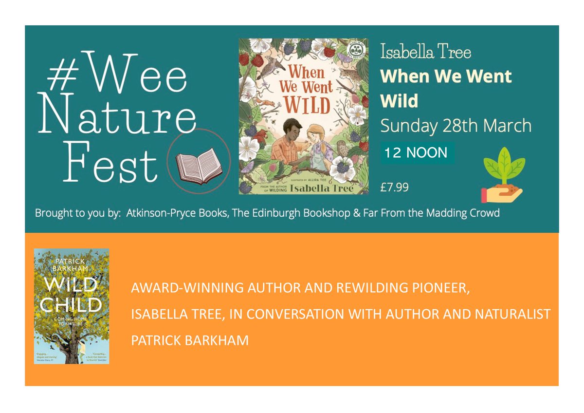 Furtherfrom's tweet photo. Just ten minutes to go until we are LIVE with @isabella_tree and @patrick_barkham for our final #weenaturefest, to join us just follow the link below! https://t.co/NKugpZELs5 https://t.co/uqnrqZcutW