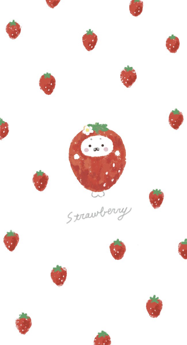 Twitter 上的 植月えみり いちごあざらしの壁紙配布しております よかったら使ってください 個人利用でお願いします T Co 6qhudykztr Twitter