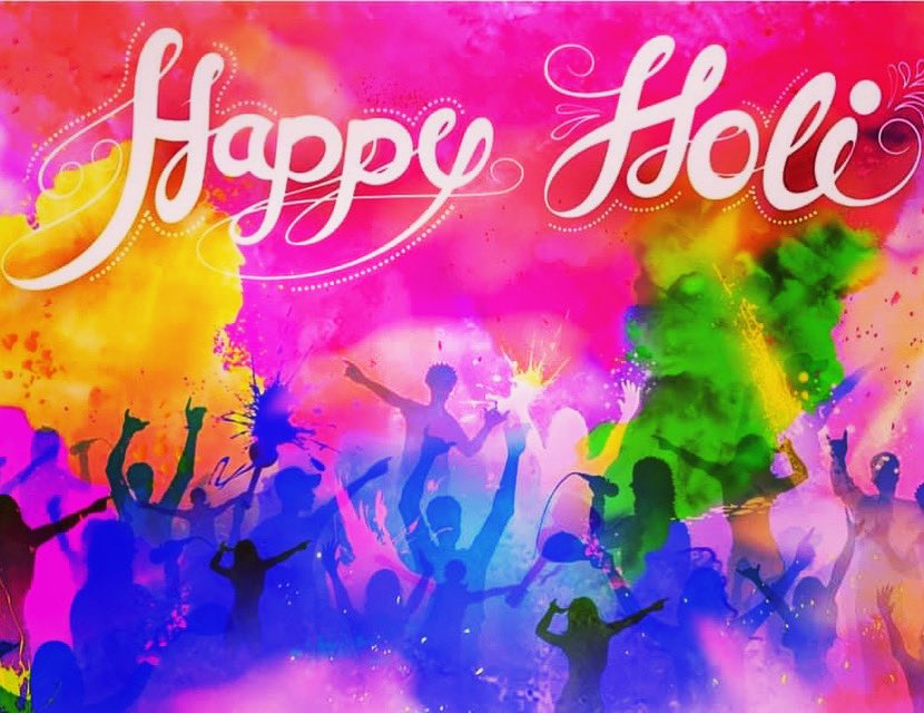 💙💜💛Happy #Holi2021 to all who are celebrating. May this Holi bring #happiness #colour and good health to us all 💜💛💙