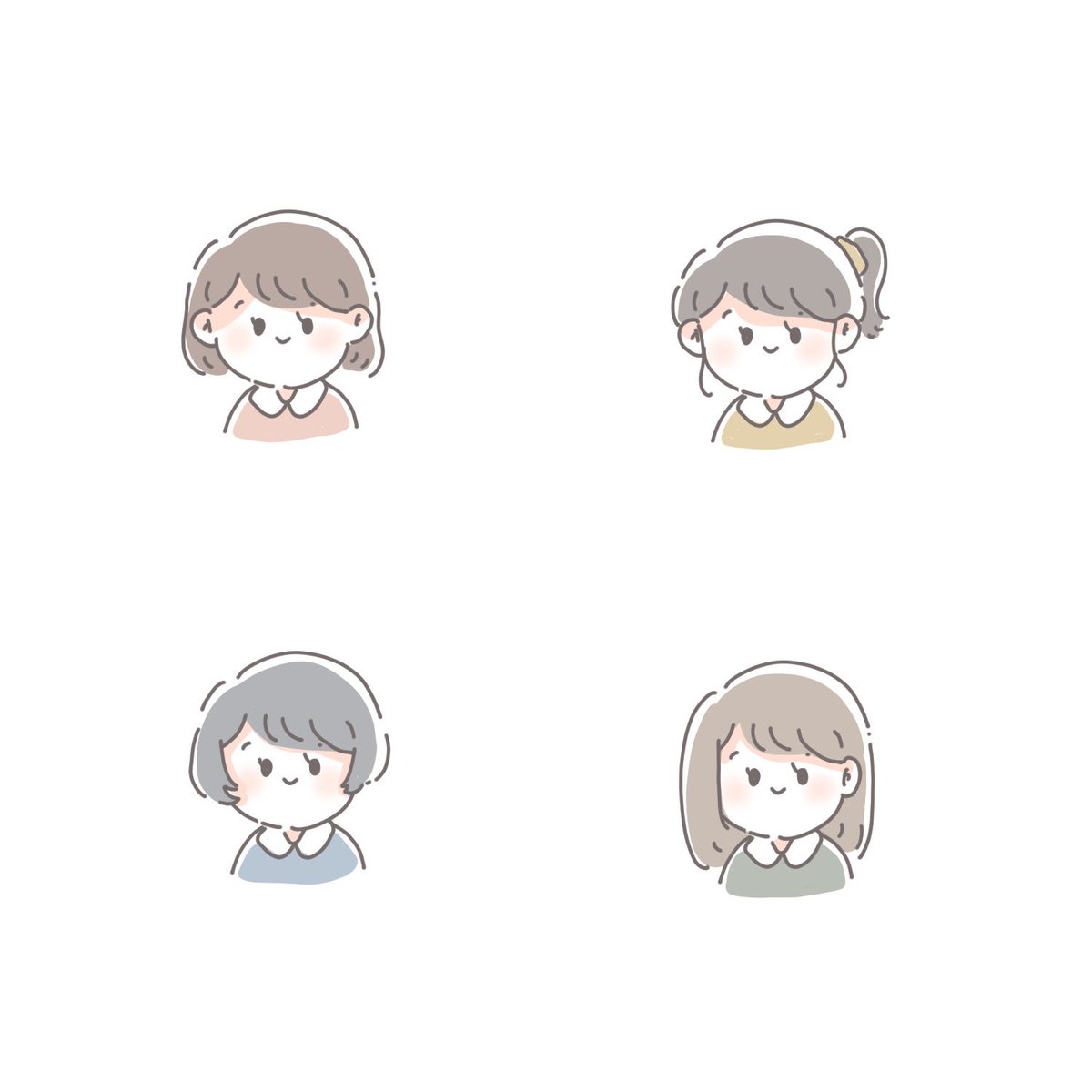 きこり Ar Twitter フリーアイコン いろんな女の子編 T Co Bkuagpjozm Twitter