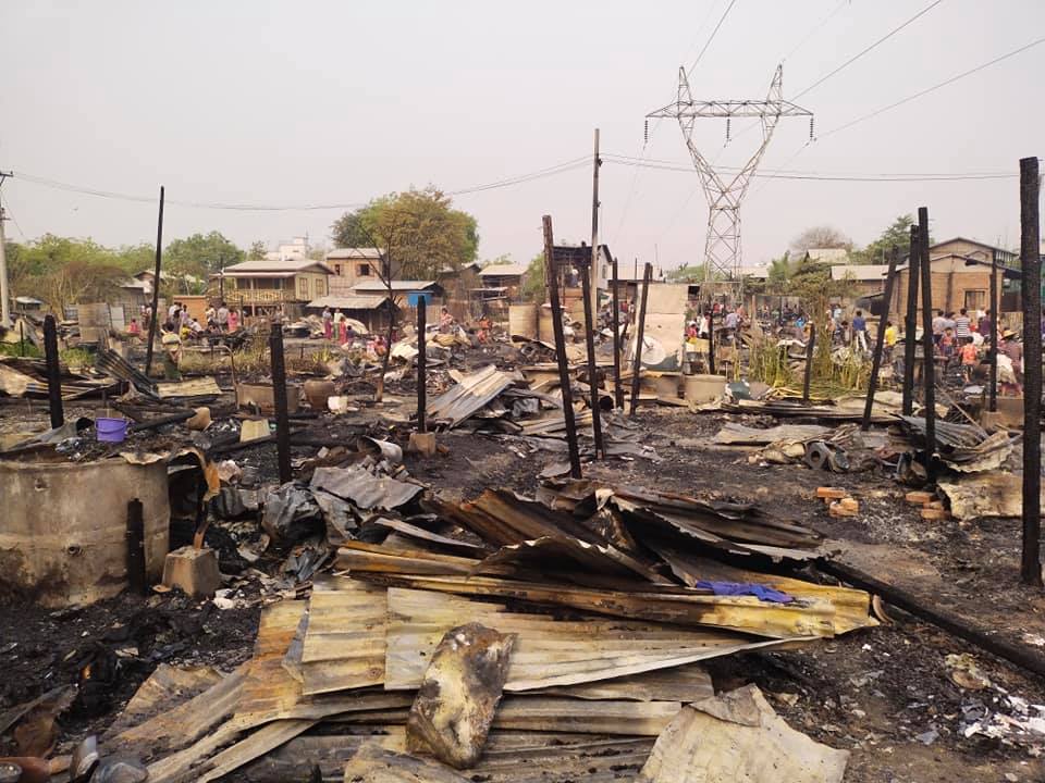 About 40 houses were reportedly burnt by an arson attack in Mandalay Region’s Pyigyitagon Township after midnight of Saturday.. Witnesses said that the military regime’s soldiers and police didn’t allow neighbourhoods to put out the fire.
#whatshappeninginmyanmar