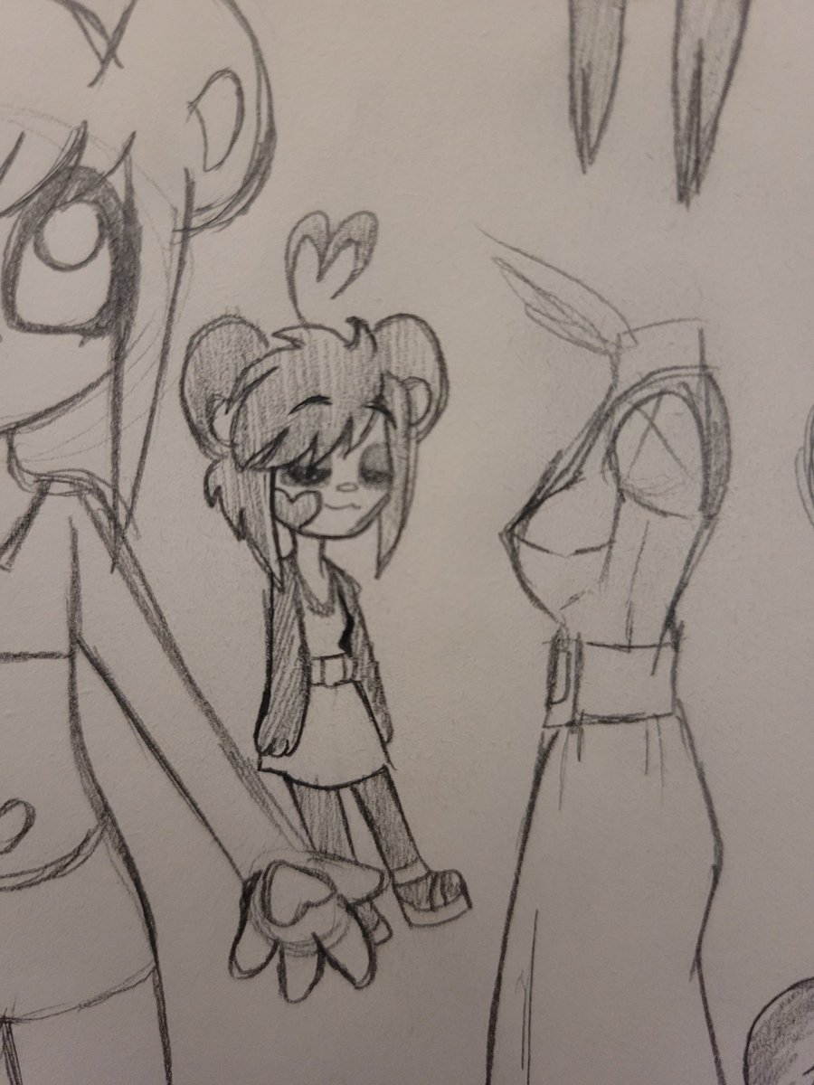 code99e's tweet image. Wip sheet for the Ken Ashcorp fanart on the 26th (I liked the tiny doodle)