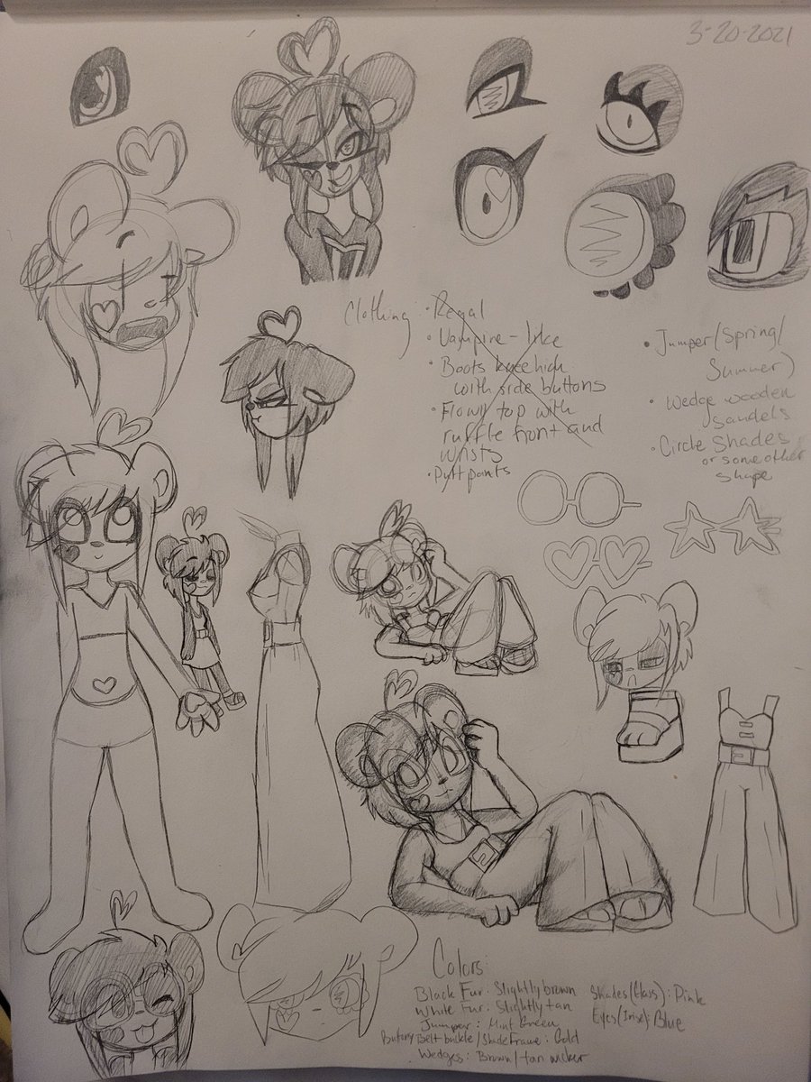 code99e's tweet image. Wip sheet for the Ken Ashcorp fanart on the 26th (I liked the tiny doodle)