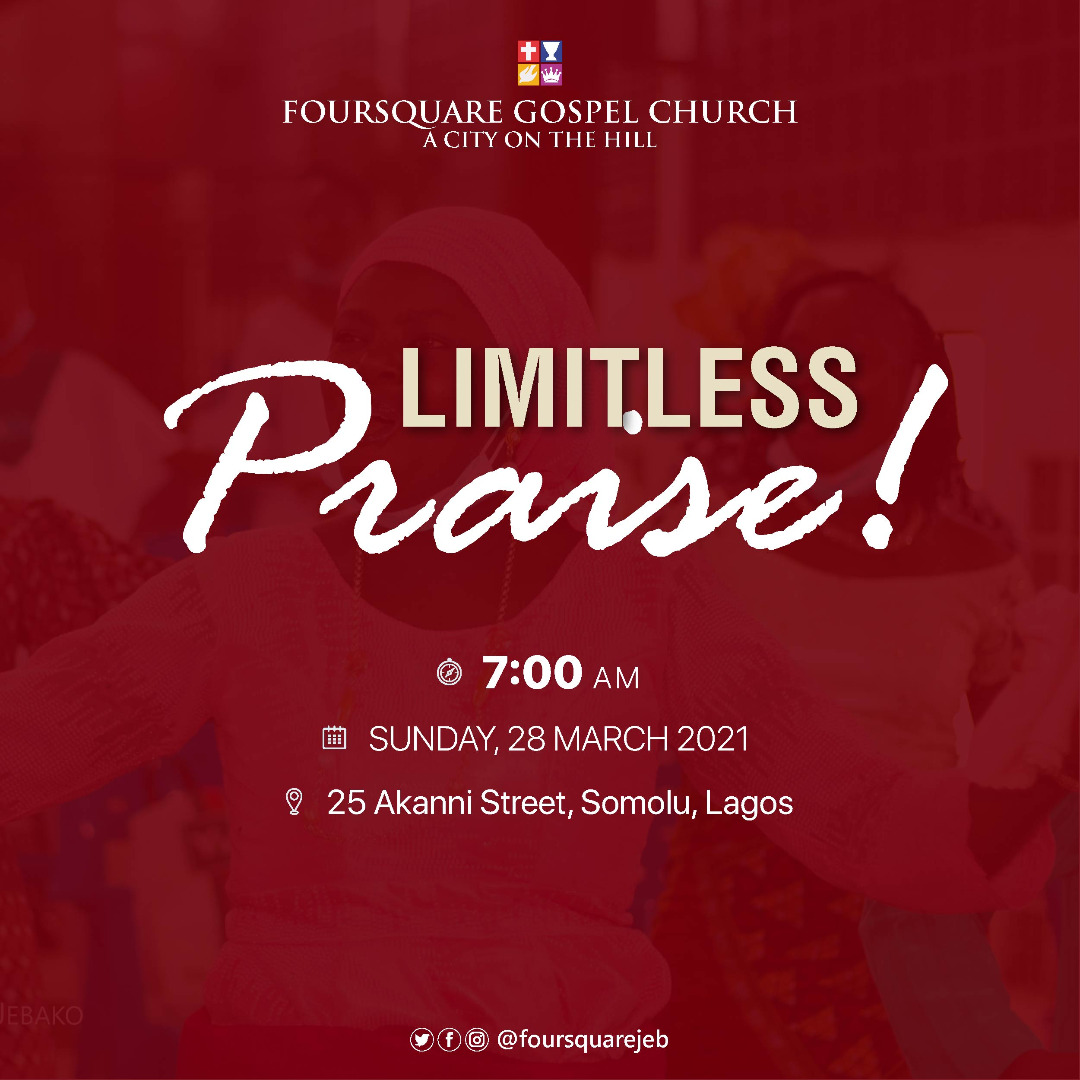 Foursquarejeb's tweet photo. A warm welcome to Church😇.
No matter how your week went, be rest assured that God would who doesn't fail has you in Mind and your heart desires would be attended to. Something is about to happen as we Limitlessly Praise the Limitless God.
#FGCJebakoService #LimitlessPraise https://t.co/RL0Ya1A4gZ