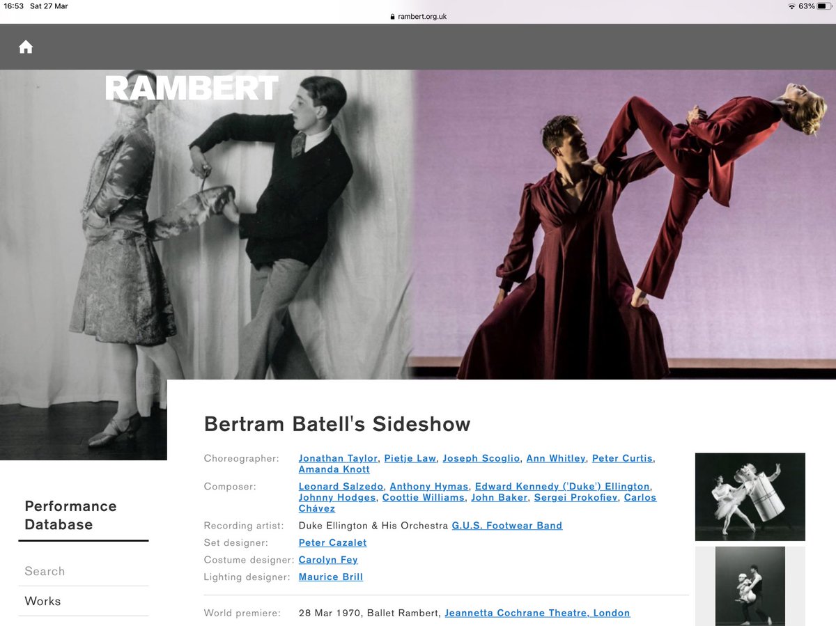 leonard_salzedo's tweet photo. 28 March 1970 The World Première of @Rambertdance’s ‘Bertram Batell’s Sideshow’ with music by 8 composers including Leonard Salzedo took place at the Jeannetta Cochrane Theatre, London #OTD #BritishBallet https://t.co/XNkwKwj7WR