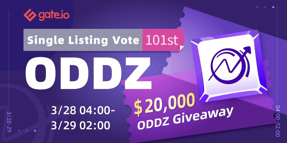 🏌️ 101st Listing Vote is Now Live! <a href="/oddz_finance/">Oddz Finance</a>

⛳️Vote for #ODDZ to share $15K 
🔹Period: 28th March 04:00 AM — 29th March 02:00 AM.
🔹Vote: gate.io/poll/votelist/…

🔷Top 600 deposits share $3K
🔷Total $800 USD for Twitter &amp; Telegram AMA

👉Details: gate.io/en/article/200…