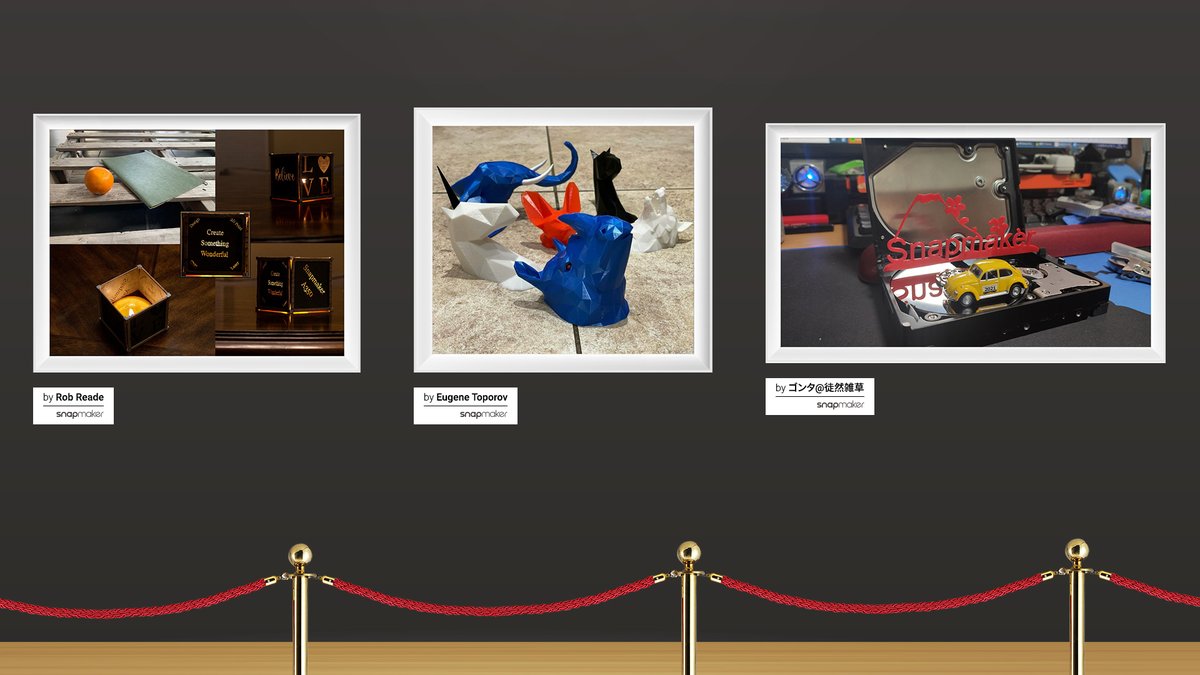 snapmaker's tweet photo. #SnapmakerGallery of March, including some projects from Snapmaking Contest that weren't rewarded but still outstanding. We appreciate the participation of everyone! https://t.co/uJT8TmDzbj