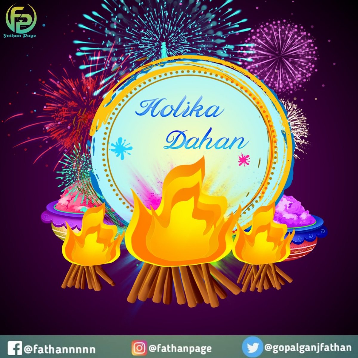 gopalganjfathan's tweet image. बुराई पर अच्छाई की विजय के प्रतीक पर्व होलिका दहन की हार्दिक शुभकामनाएं। इस होलिका दहन को अपने अंदर की बुराई को भी जलाये।

#fathan 
#Gopalganj 
#HolikaDahan  #holikadahan2021 
#होलिका_दहन