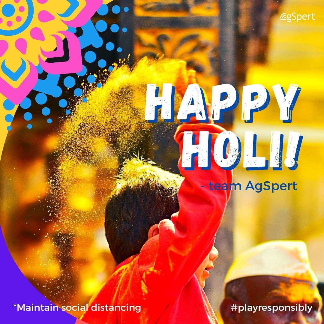 AgSpert's tweet photo. Holi, the #festivalofcolors was originally identified as a celebration of #agriculture, fertile land and fruitful spring harvests.

Have a wonderful and safe holi 2021! 🌈🌱❤️

#holifestival #Holi2021 #safetyfirst #SocialDistancing https://t.co/KDpvUd6RgV