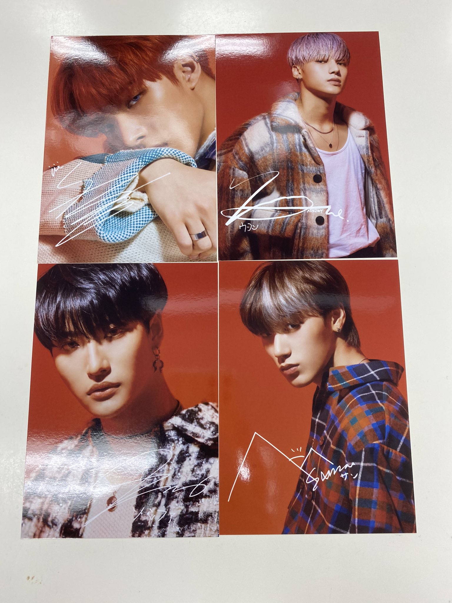 ateez サン トレカ 直筆サイン