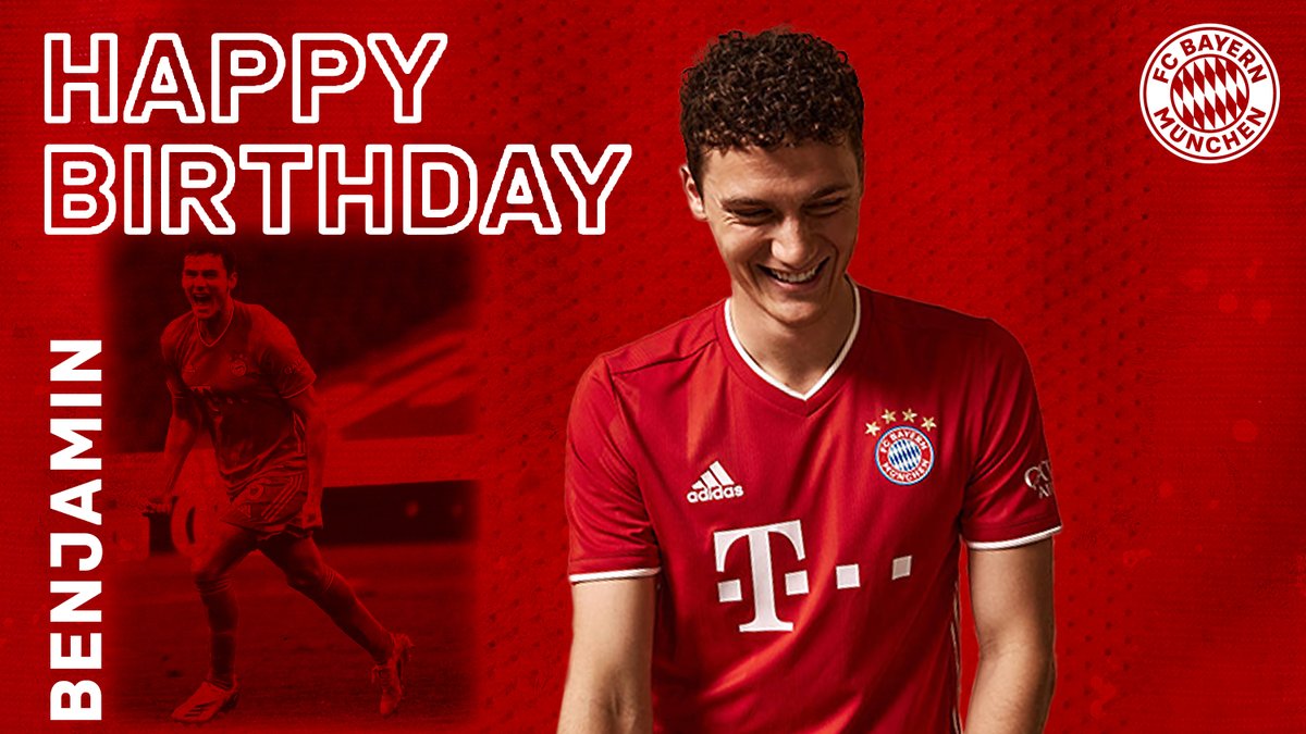 FC Bayern München (@fcbayern) on Twitter photo Bon anniversaire, <a href="/BenPavard28/">Benjamin Pavard 5</a>! 🎂🎉 #MiaSanMia
🛒 Sichert euch heute seinen Flock gratis: fc.bayern/PavardGeb Bon anniversaire, <a href="/BenPavard28/">Benjamin Pavard 5</a>! 🎂🎉 #MiaSanMia
🛒 Sichert euch heute seinen Flock gratis: fc.bayern/PavardGeb