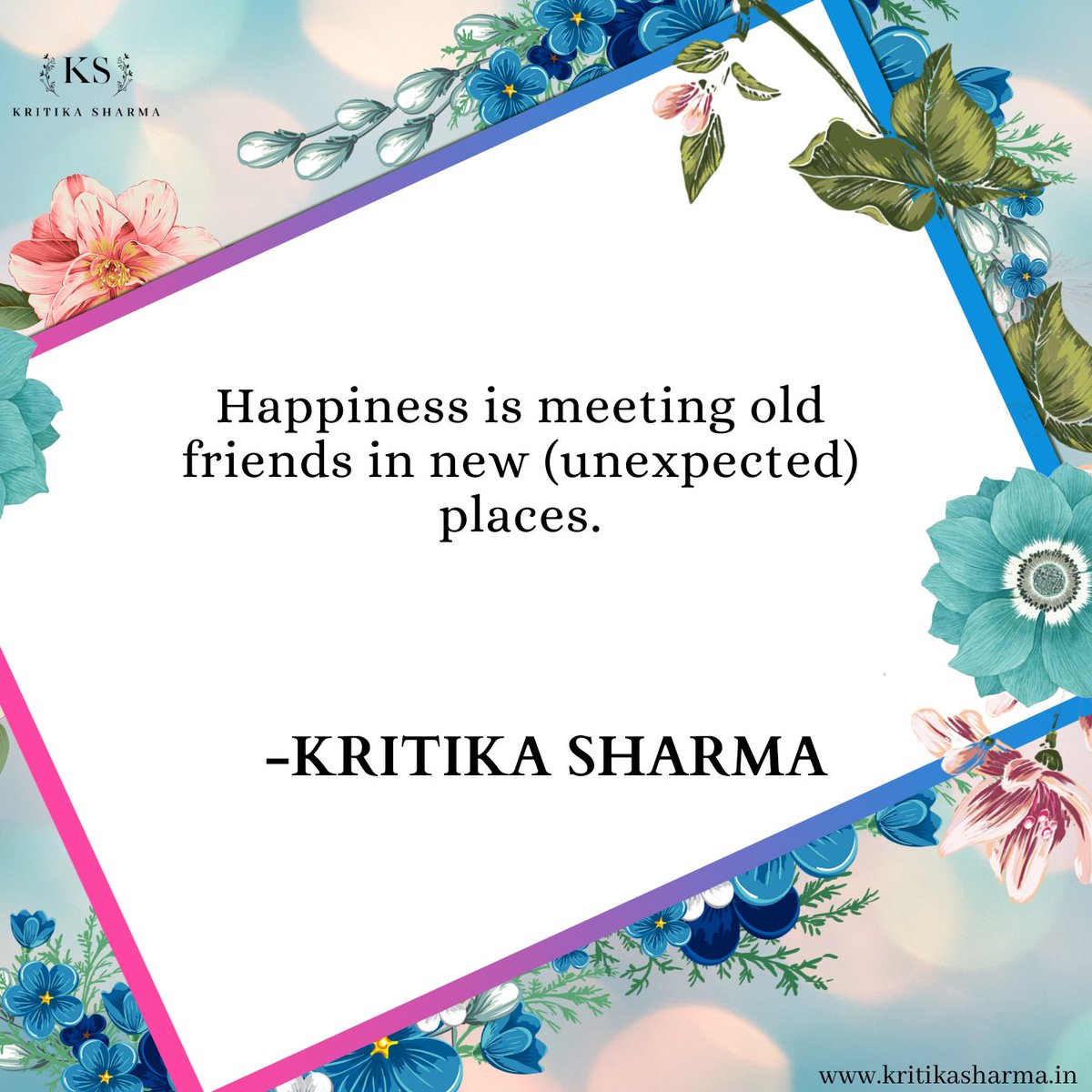 AuthorKritika's tweet photo. How to you define #happiness?
.
I feel happiness has many faces, but friends form a major aspect of it. 
.
And, did you read my books? No? check out https://t.co/zHK2nkTWIP
.
#kritikasharma#quotesonlife#friendshipquotes#quotestolove#authorkritika #friends #life #love#authorspeaks https://t.co/RalrCcY0gC