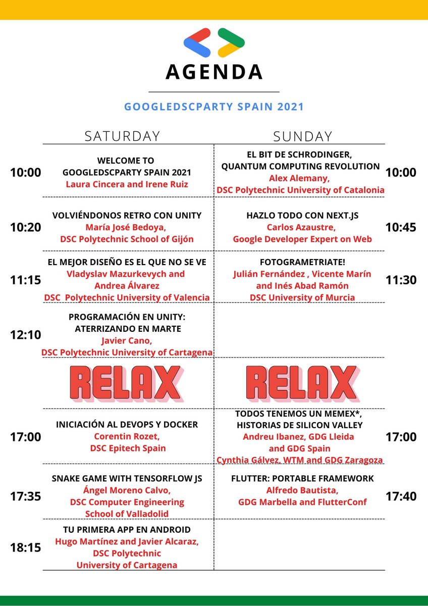 IreneRuizPozo's tweet photo. Comenzamos en breves con el segundo día del #GoogleDSCParty Spain 2021

A las 10 am en https://t.co/brZPAzS6CE

Esta mañana contamos con @Alex_ao8 , nuestro invitado especial @carlosazaustre y @SrVicen24 @Inesabaad #JulianFernandez https://t.co/4hsGrWWICM