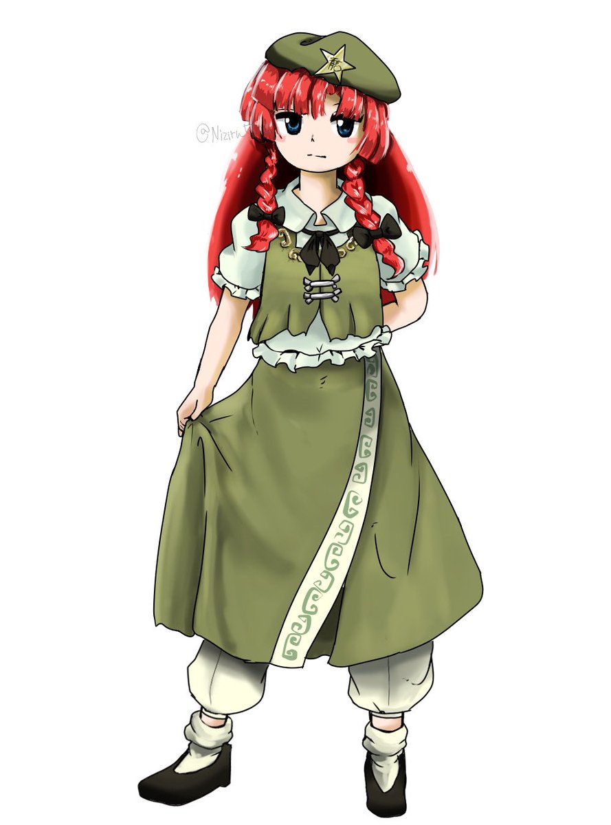 最近のZUN絵っぽさを目指しつつ紅美鈴 #東方