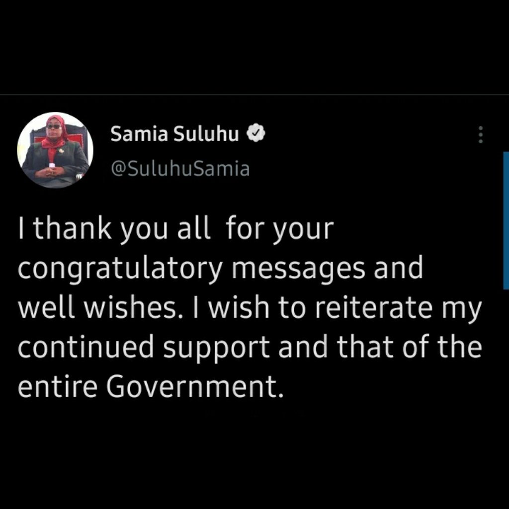 michuziblog's tweet photo. #MichuziTv Kutoka kwa Rais wa Jamhuri ya Muungano wa Tanzania Mhe. @SuluhuSamia https://t.co/9r4c1x4pY1