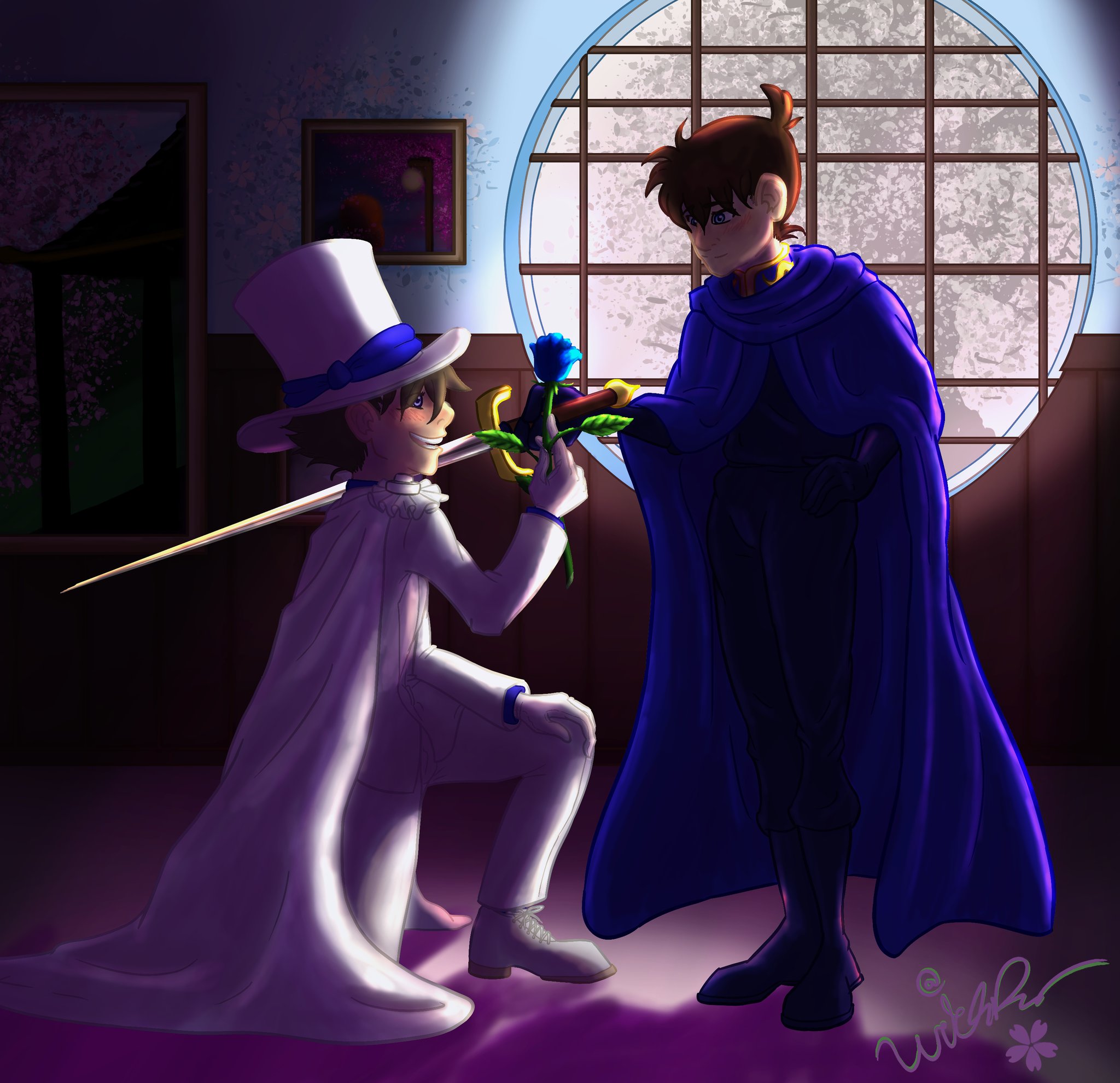 Wickfur on X: Sweet KIDSpade!, Kスペ, KaiShin AU, Knight Shinichi. Kaito and  Shinichi meet as phantom thives during the moonlit nights. Kaitou KID and  Spade, hunting for the same priceless jewels. They