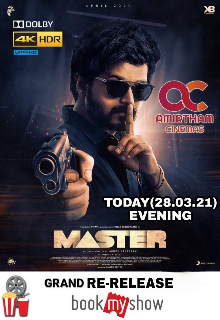 MADURAI_CINEMAS's tweet photo. #Master75thDay Special Celebration at Madurai Amirtham Cinemas..!
➡️ #ThalapathyVijay Video Songs
➡️ Mashups & Promo
➡️ #Thalapathy65 Promo Video
Grab Ur tickets & Celebrate Big.💥💥 https://t.co/wXMB9xbHEf