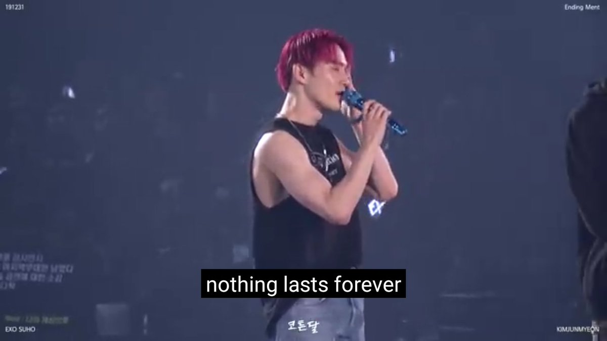 _cpaeri's tweet photo. "Many say that nothing lasts forever. But I really believe that EXO and EXO-L will last forever. I believe."
Junmyeon, 2019 https://t.co/RvXtfP8qzn