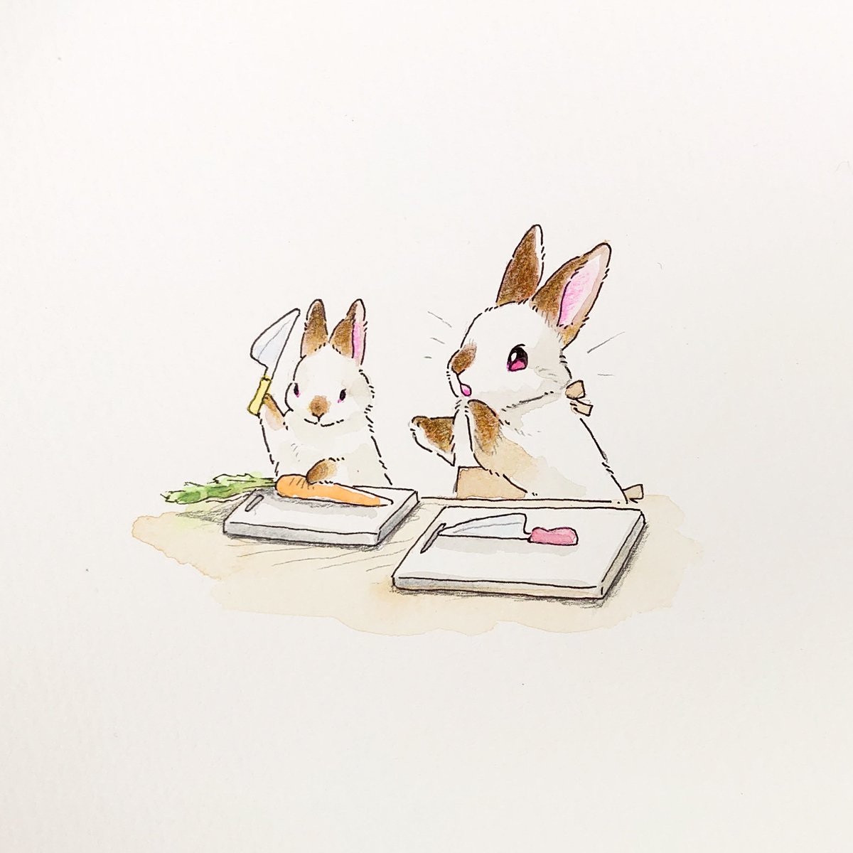 「?ぼくもお手伝いするー

せーーーのっ!!!

?まってまって? 」|VeryBerry うさぎ星さん4/8-9出展のイラスト
