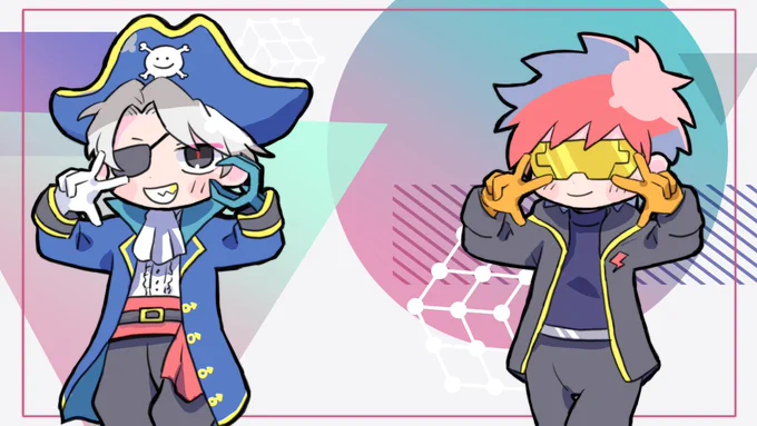 ☠️と?(※ざっくりトレス)
完全に色合いだけで選びました 