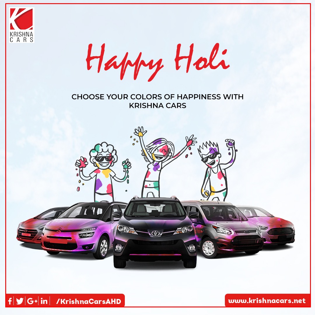 KrishnaCarsAHD's tweet photo. Sending you colorful blessings on Holi. May you have a happy and contented life.
#krishnacar #Usedcars #sellcar #usedCarinAhmedabad #car #buyusedcar https://t.co/aM1bkusefx