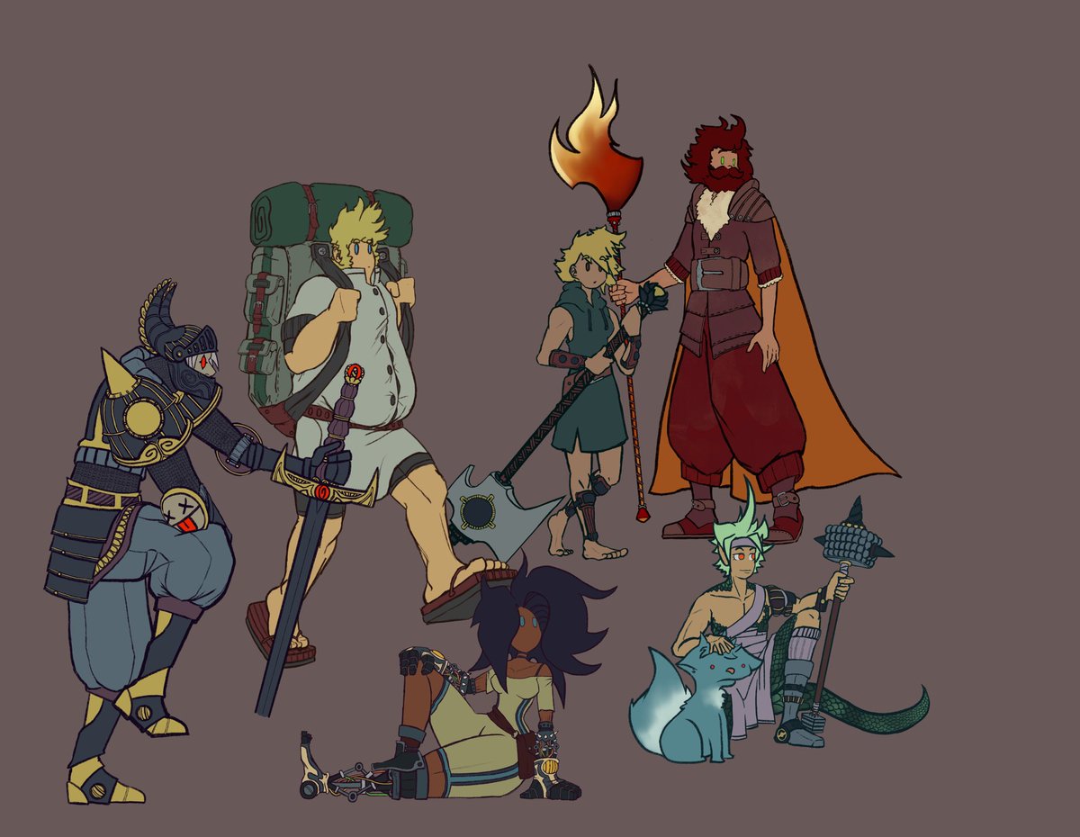 RobinDoff's tweet photo. I recently picked up an old scrapped idea of mine... and now I’ve scrapped it again. I like some of the characters, but the illustration as a whole is just a bad idea I think.
#scrappedidea #sketch #digitalsketch #fantasyart #fantasycharacters #firemage #darkknight #digitalart https://t.co/RRgBJeMBAy