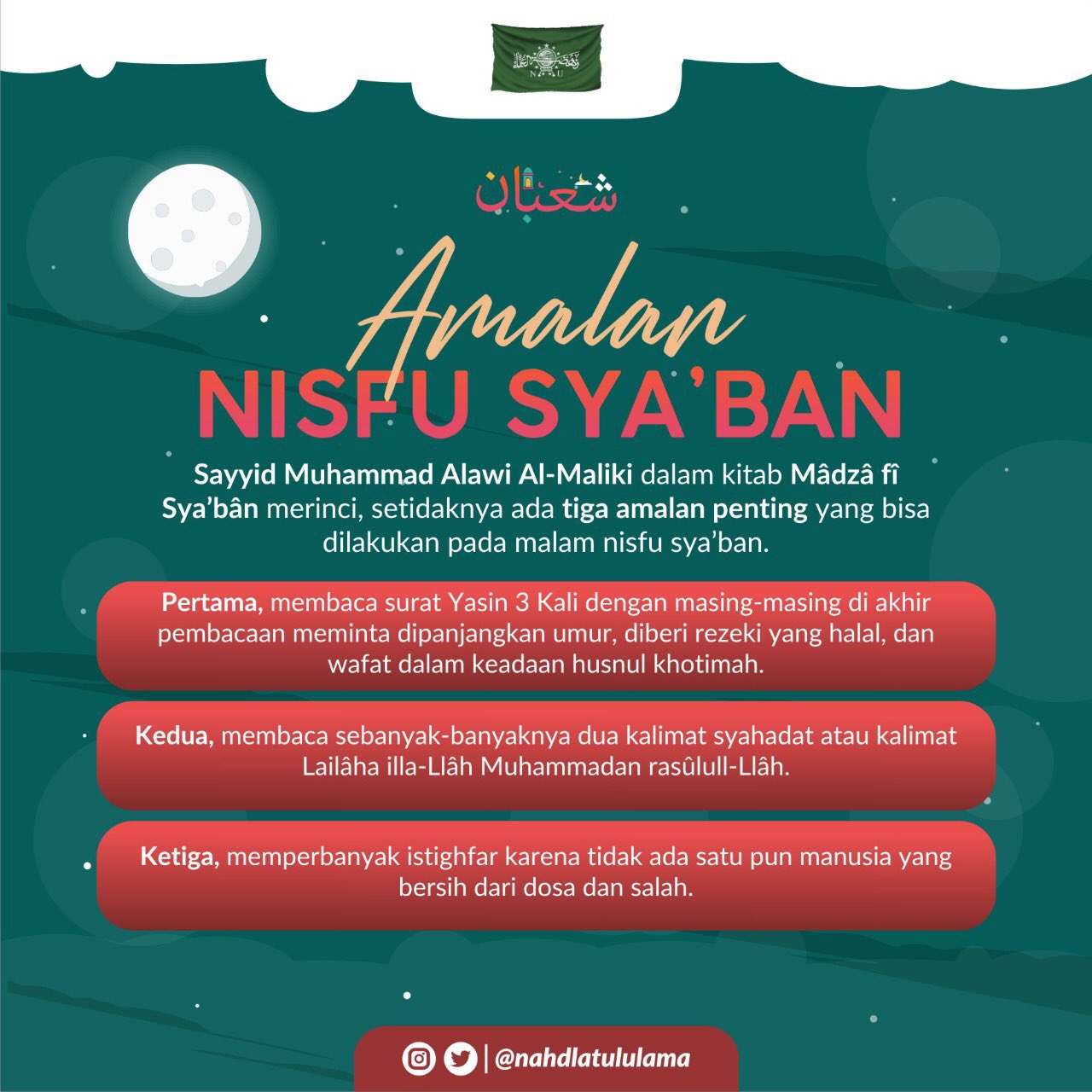 ʜᴇᴏᴅᴀɴɢ ʟᴏᴠᴇʀ S H On Twitter Friendly Reminder To All My Muslim Moots Tonight Is The Night Of Nisfu Sya Ban Which Also Means That We Got 15 More Days Towards Ramadhan