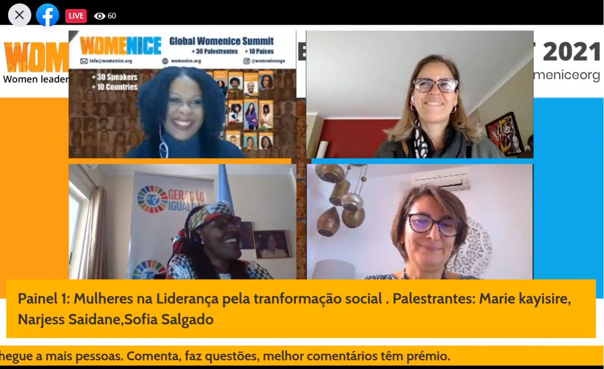 UNDPMozambique's tweet photo. ACONTECE AGORA: Global Womenice Summit 2021, com participação da Representante Residente do @UNDPMozambique, @Narjess_Saidane, e @onumulheresmz, Marie Kayisire.

🗓️ Live no Facebook da Womenice, hoje, 9h-22h, sob o tema "Mulher na Liderança pela Transformação Social". https://t.co/u2ZW4TRwop
